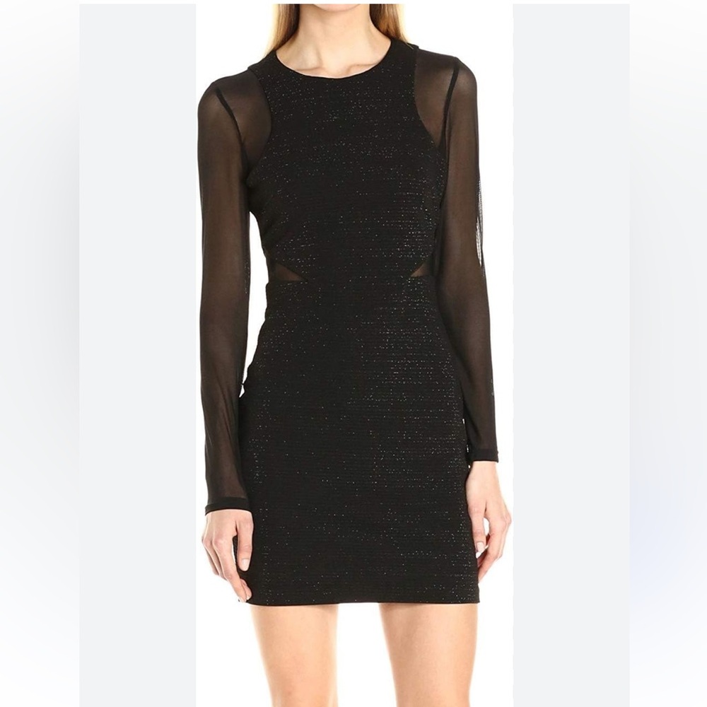 Guess Black Long Sleeve Bodycon Dress